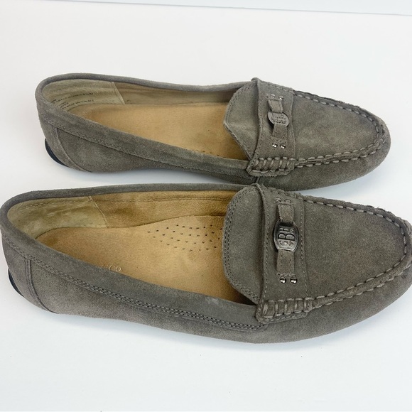 G.H. Bass & Co Beamer Penny Loafers Shoe Size 8.5M Gray Suede - Picture 10 of 13